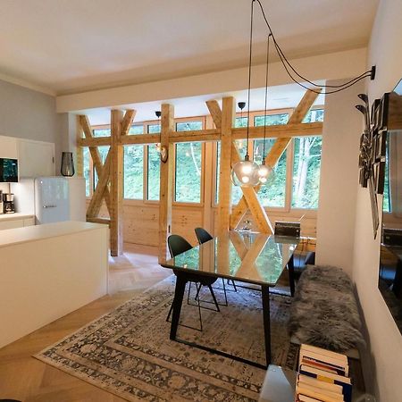 Apartment In Historischer Villa Mit Parkplatz Grünau im Almtal Dış mekan fotoğraf